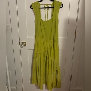 Free People Sleeveless Lime Green Dress